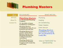 Tablet Screenshot of plumbingmasters.com